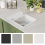 VidaXL vidaXL Granite Kitchen Sink Single Basin White Basket Strainer Wash Bowl Basin 7