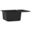 VidaXL vidaXL Granite Kitchen Sink Single Basin Black Overmount with Basket Strainer 4