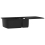 VidaXL vidaXL Granite Kitchen Sink Double Basin Black Overmount with Basket Strainer 4