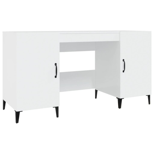 VidaXL (High gloss white) vidaXL Desk Engineered Wood Office Computer Study Writing Desk Multi Colours 2