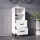 VidaXL vidaXL Sideboard High Gloss White Engineered Wood Home Organiser Cupboard 5