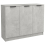 VidaXL (concrete grey) vidaXL Sideboard Cupboard Home Storage Highboard Side Cabinet Engineered Wood 4