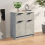 VidaXL (concrete grey) vidaXL Sideboard Console Cabinet Storage Cupboard Highboard Engineered Wood 5