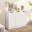 VidaXL (white) vidaXL Sideboard Cupboard Home Storage Highboard Side Cabinet Engineered Wood 5