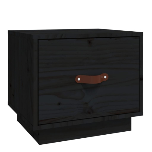 VidaXL (Black, 1) vidaXL 1/2x Solid Wood Pine Bedside Cabinet End Accent Table Multi Colours 2