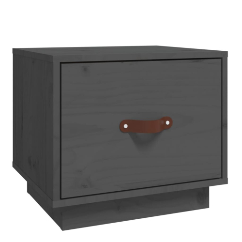 VidaXL (Grey, 1) vidaXL 1/2x Solid Wood Pine Bedside Cabinet End Accent Table Multi Colours 2