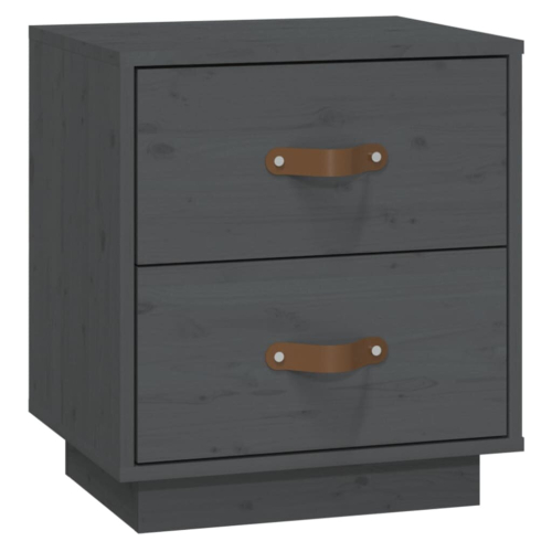 VidaXL (Grey, 1) vidaXL 1/2x Solid Wood Pine Bedside Cabinet Nightstand End Table Multi Colours 2