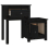 VidaXL (Black, 1) vidaXL 1/2x Solid Wood Pine Bedside Cabinet End Table Cabinet Multi Colours 5