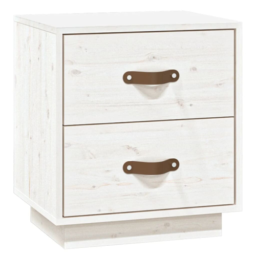 VidaXL (White, 1) vidaXL 1/2x Solid Wood Pine Bedside Cabinet Nightstand End Table Multi Colours 2