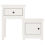 VidaXL (White, 2) vidaXL 1/2x Solid Wood Pine Bedside Cabinet End Table Cabinet Multi Colours 6