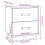 VidaXL (White, 2) vidaXL 1/2x Solid Wood Pine Bedside Cabinet Nightstand End Table Multi Colours 5