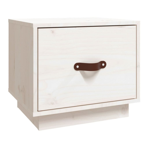 VidaXL (White, 1) vidaXL 1/2x Solid Wood Pine Bedside Cabinet End Accent Table Multi Colours 2