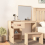 VidaXL (Brown) vidaXL Solid Wood Pine Dressing Table Wooden Desk Cosmetic Table Multi Colours 4