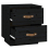 VidaXL (Black, 2) vidaXL 1/2x Solid Wood Pine Bedside Cabinet Nightstand End Table Multi Colours 9