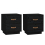 VidaXL (Black, 2) vidaXL 1/2x Solid Wood Pine Bedside Cabinet Nightstand End Table Multi Colours 4