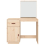 VidaXL (Brown) vidaXL Solid Wood Pine Dressing Table Wooden Desk Cosmetic Table Multi Colours 7