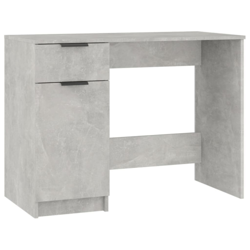 VidaXL (Concrete grey) vidaXL Desk Engineered Wood Home Office Computer Table Study Writing Desk 2