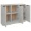VidaXL (concrete grey) vidaXL Sideboard Cupboard Home Storage Highboard Side Cabinet Engineered Wood 8