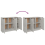 VidaXL (concrete grey) vidaXL Sideboard Cupboard Home Storage Highboard Side Cabinet Engineered Wood 9