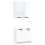 VidaXL (White) vidaXL Bathroom Cabinet Set 2 Piece Engineered Wood Sink Unit Multi Colours 3