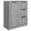 VidaXL (grey sonoma) vidaXL Sideboard Console Cabinet Storage Cupboard Highboard Engineered Wood 4