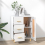 VidaXL vidaXL Sideboard High Gloss White Engineered Wood Side Cabinet Home Organiser 6