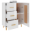VidaXL vidaXL Sideboard High Gloss White Engineered Wood Side Cabinet Home Organiser 7