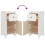VidaXL vidaXL 2x Solid Wood Pine Sideboards White Cabinet Cupboard Home Organiser 8