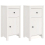 VidaXL vidaXL 2x Solid Wood Pine Sideboards White Cabinet Cupboard Home Organiser 3