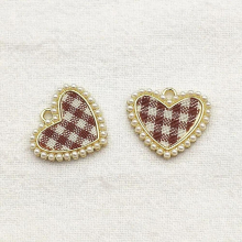 Arrival!50pcs pearls Pendant Heart shape Charm for Necklace Earring DIY Parts Jewelry Findings&Components