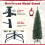 Costway 5 FT Pre-Lit Christmas Tree Slim Pencil Xmas Tree w/ 150 LED Lights 7