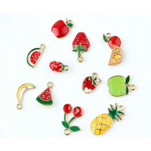 100Pcs strawberry watermelon cherry Fruit pendant DIY Jewelry acces sories of necklace bracelet D385