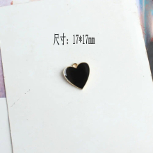 Arrival Heart Charms 100pcs 17*17mm Colorful Enamel Alloy Ornament Accessories Girls Earring Necklace Bracelet Pendants