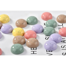 80pcs Flatback Round Shape Colorful Round Resin Cabochons Fit Girls Hair Jewelry Garment Accessories DIY Craft 18mm