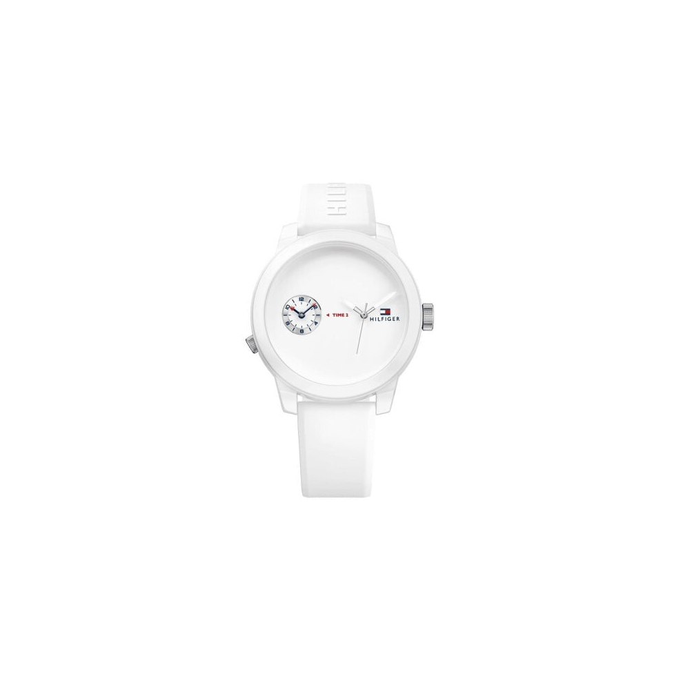 Tommy Hilfiger Denim Watch Men's White Dual Time 1791324