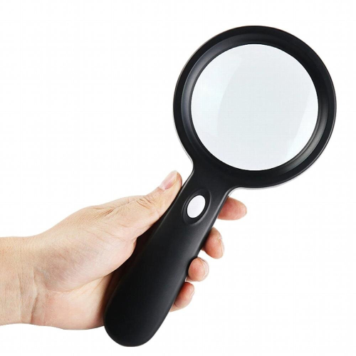 Handheld 10X Reading Magnifying Glass Illuminated Magnifier Microscope Lens 1