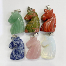 jewelry mixed animal unicorn Natural Stone Necklace Pendant for making Charm accessories Birthday boy