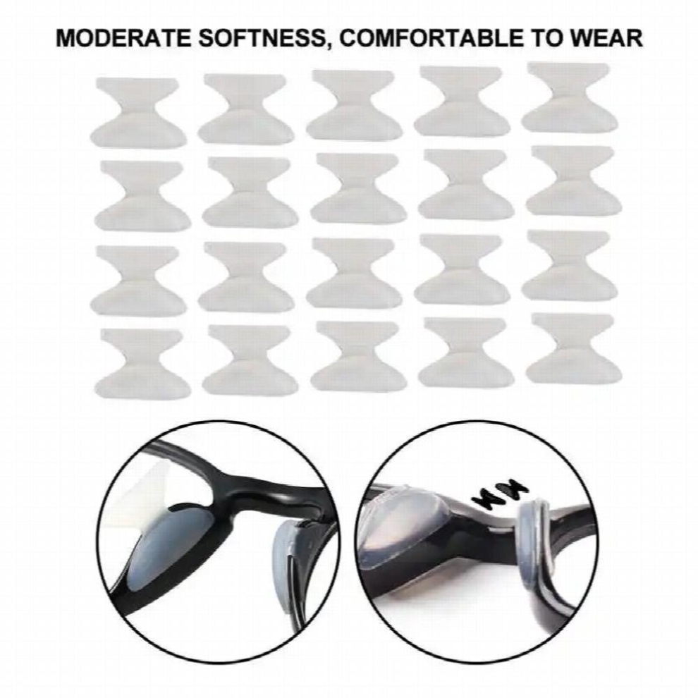 20 Pairs 1.8mm Soft Silicone Anti-Slip Nose Pads Glasses Sunglasses Accessories
