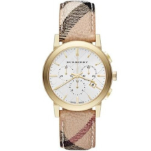 Burberry The City Watch Men's Haymarket Leather BU9752