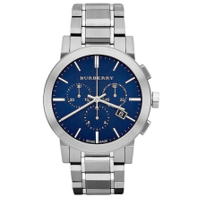Burberry The City Watch Herren Blau Chronograph BU9363 - Edelstahl, 42 mm, Saphirglas, 50 m wasserdicht
