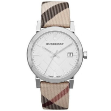 Burberry The City Watch Silver Nova Leather BU9022