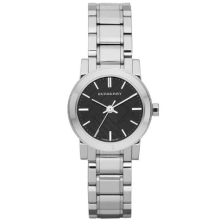 Burberry The City Watch Ladies Petite BU9201 - Silver Stainless Steel, Black Check Dial, Sapphire Crystal, 50m Water Resistant