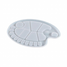 Cosmetic Makeup Palette Spatula Tool Resin Casting Mold Eye Shadow Makeup Irregular Round Palette Panel Mould Craft Tool