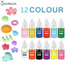 12 Colors Epoxy Resin Pigment Kit Transparent Epoxy UV Resin Coloring Dye Pigment Resin Colorant Dye Fading Resistance