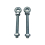 Adjustable Swing Gate Hinge Eyebolts & Nuts X2 (M20 X 102MM) 6