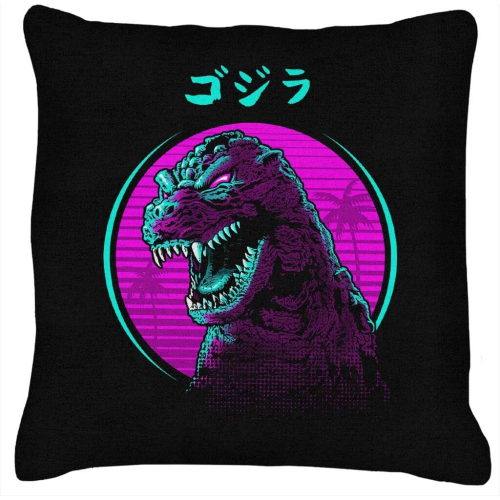 Retro Godzilla Face Cushion 18"x18"
