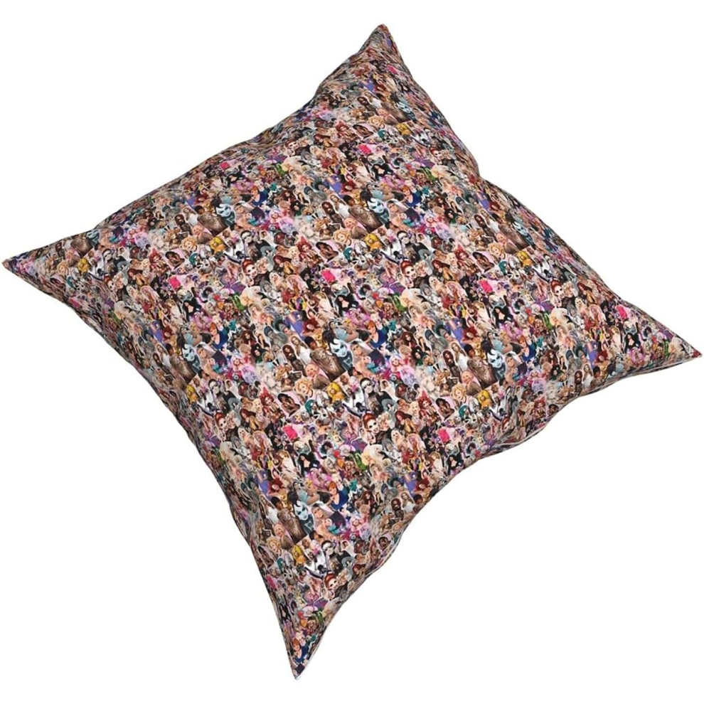 Personalised Square Sofa Cool Pillow Case Fashion Square Pillowcase Cushion Covers Decor Throw Pillow Cover 45 X 45 cm-Black9-18"x18"-image-OPC-PCTQD9W-NEW