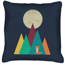 Red Fox Mountain Moonlight Cushion 18"x18"