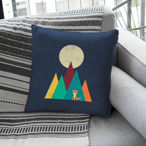 Red Fox Mountain Moonlight Cushion 18"x18" 2