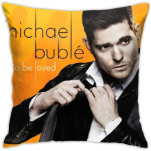 Michael Buble Square Throw Pillow Case Print Pillowcase Sofa Home Bedroom Decor 18" X 18" Inches, 45cm X 45cm